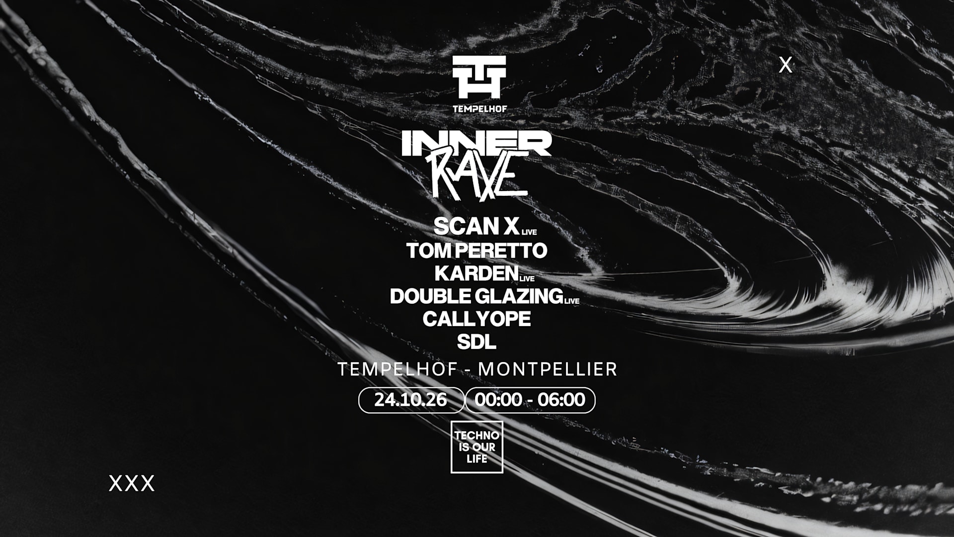 Inner Rave - 100% Techno - Tempelhof - Dieze Warehouse Cover