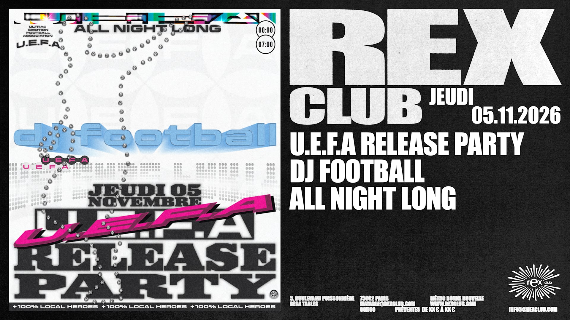 U.E.F.A Release Party: Dj Football All Night Long Cover