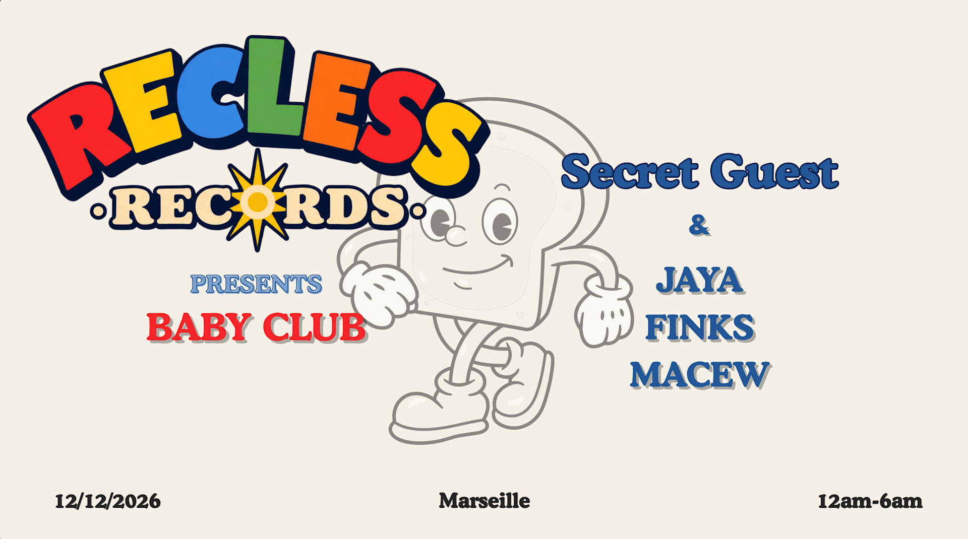 Recless Records : Secret Guest & Jaya - Finks - Macew Cover