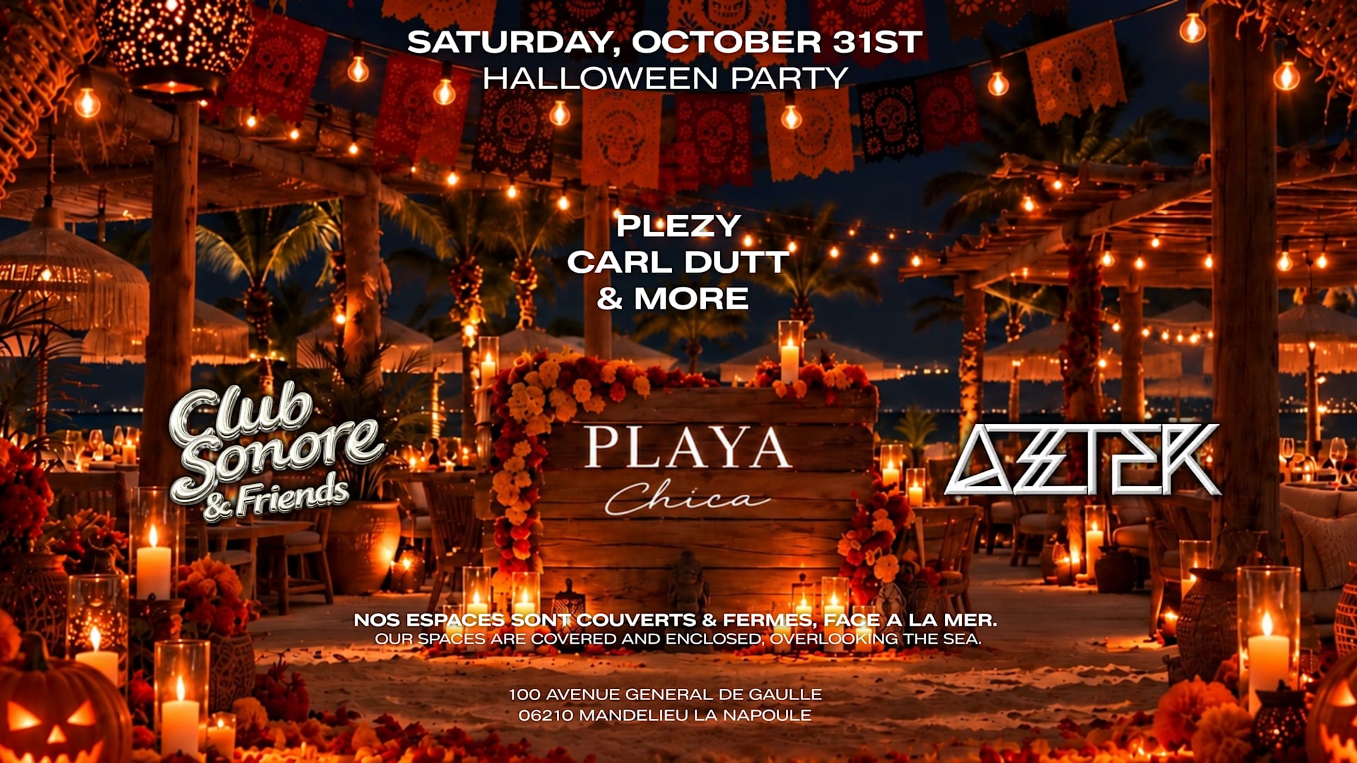 Aztek & Club Sonore At Playa Chica - Halloween Party Cover
