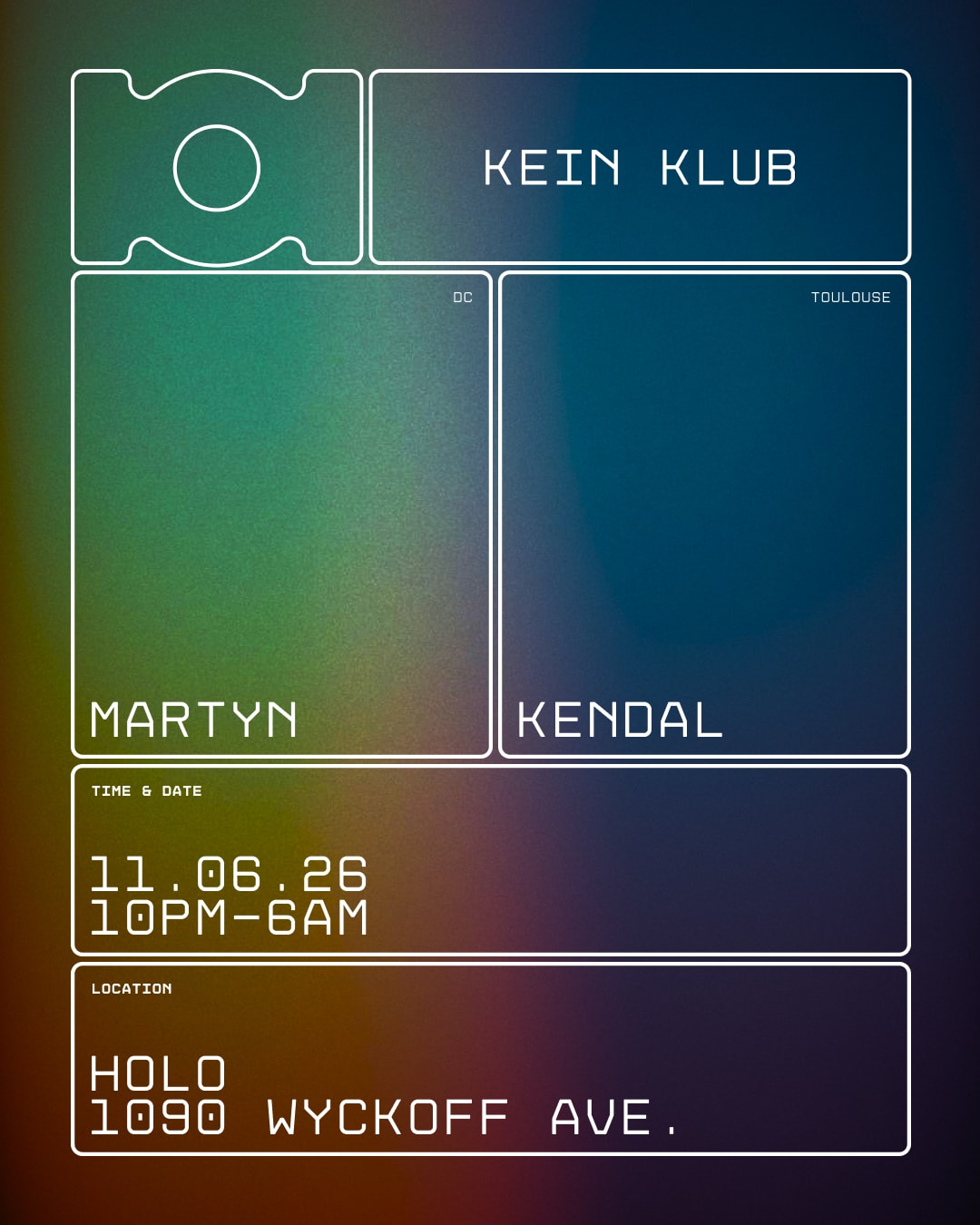 Kein Klub: Martyn, Kendal ++ Cover