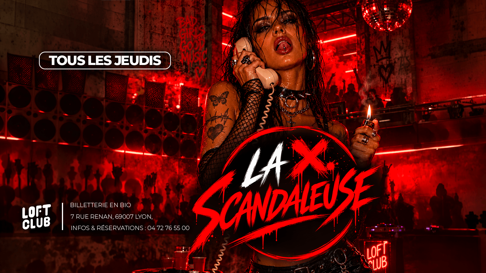 La Scandaleuse : Tous Les Jeudis Au Loft Club Lyon Cover
