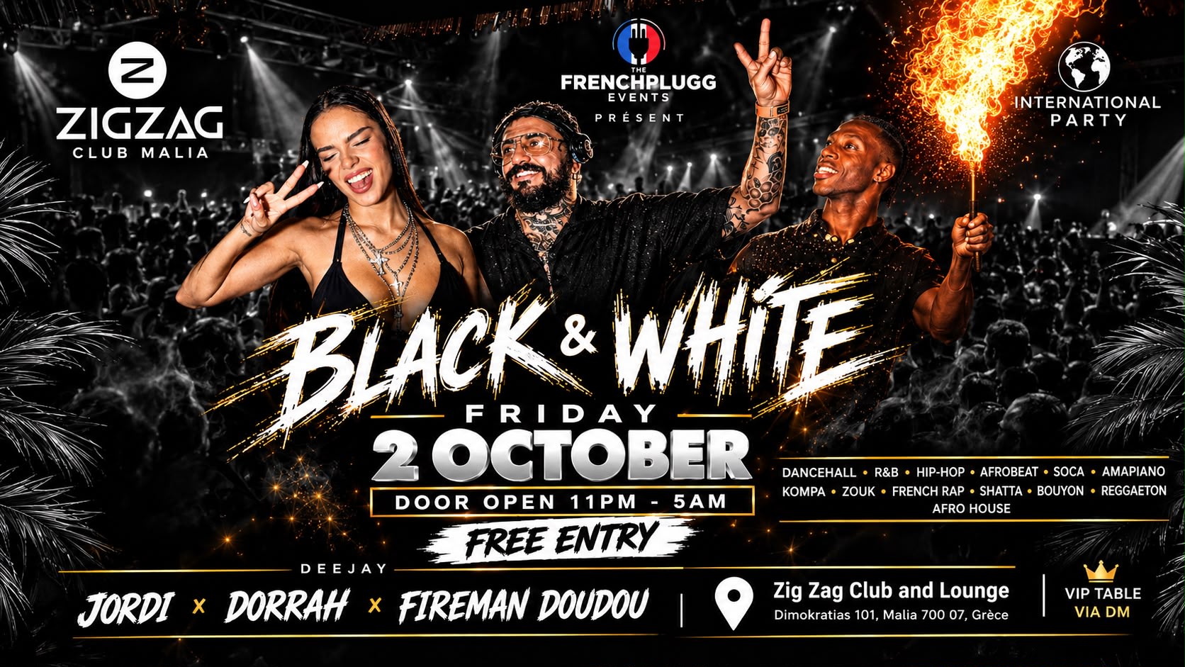 International Party Black And White Cover
