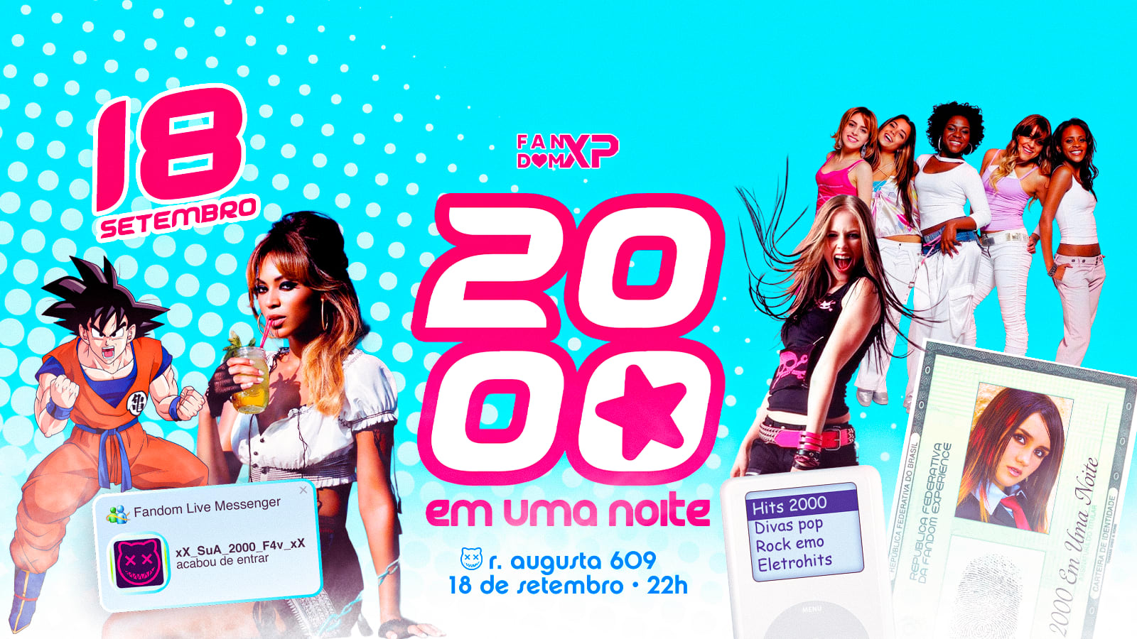 2000 Em Uma Noite: Pop • Nostalgia • Summer & Hits 2000 Cover