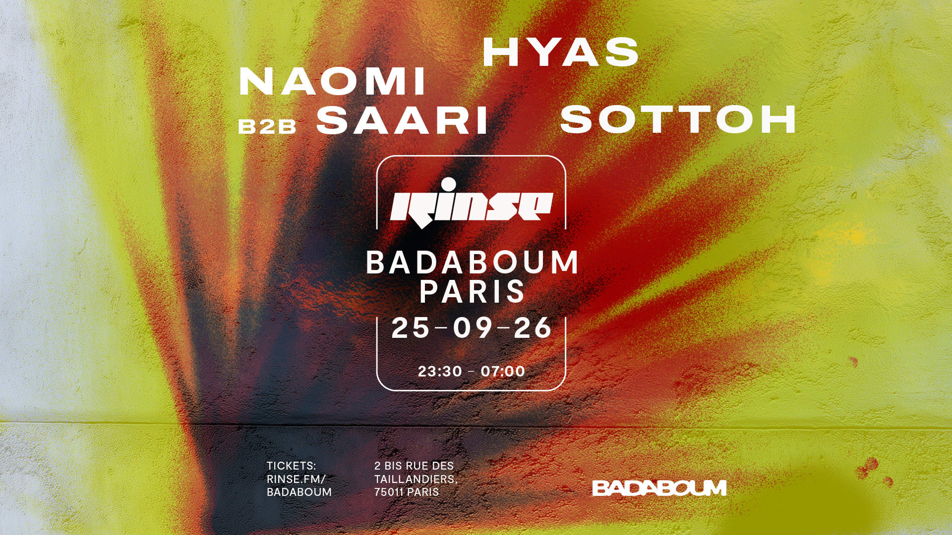 Club — Rinse: Hyas, Naomi B2b Saari, Sottoh Cover