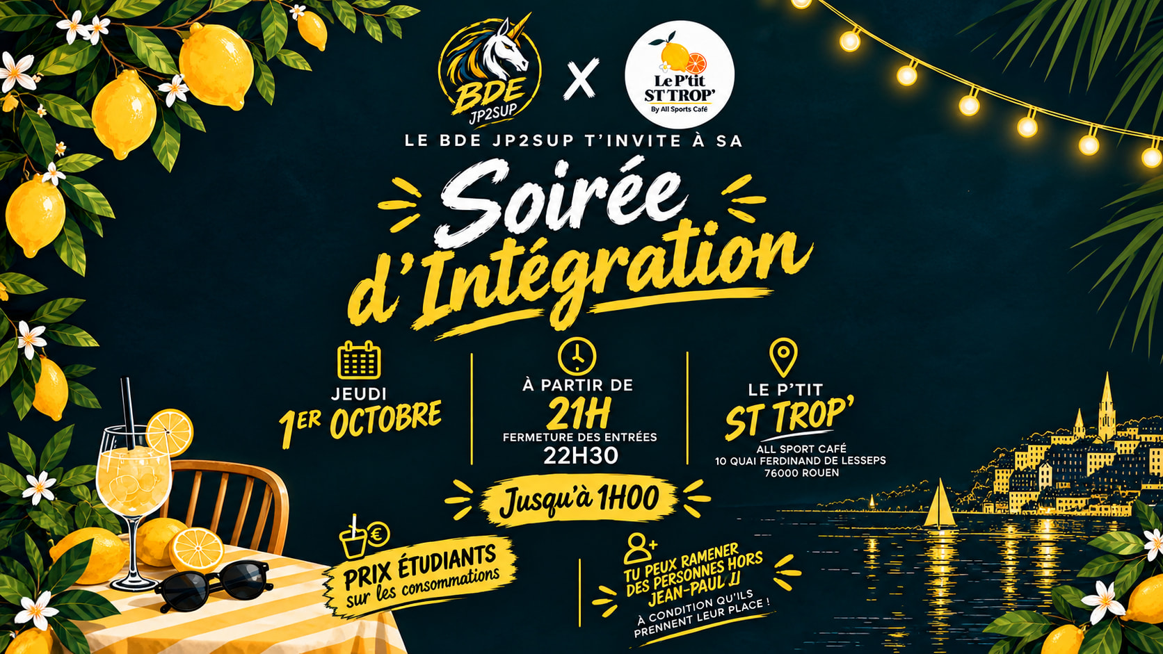 Soirée D'intégration Jp2sup X Petit Saint Trop Cover
