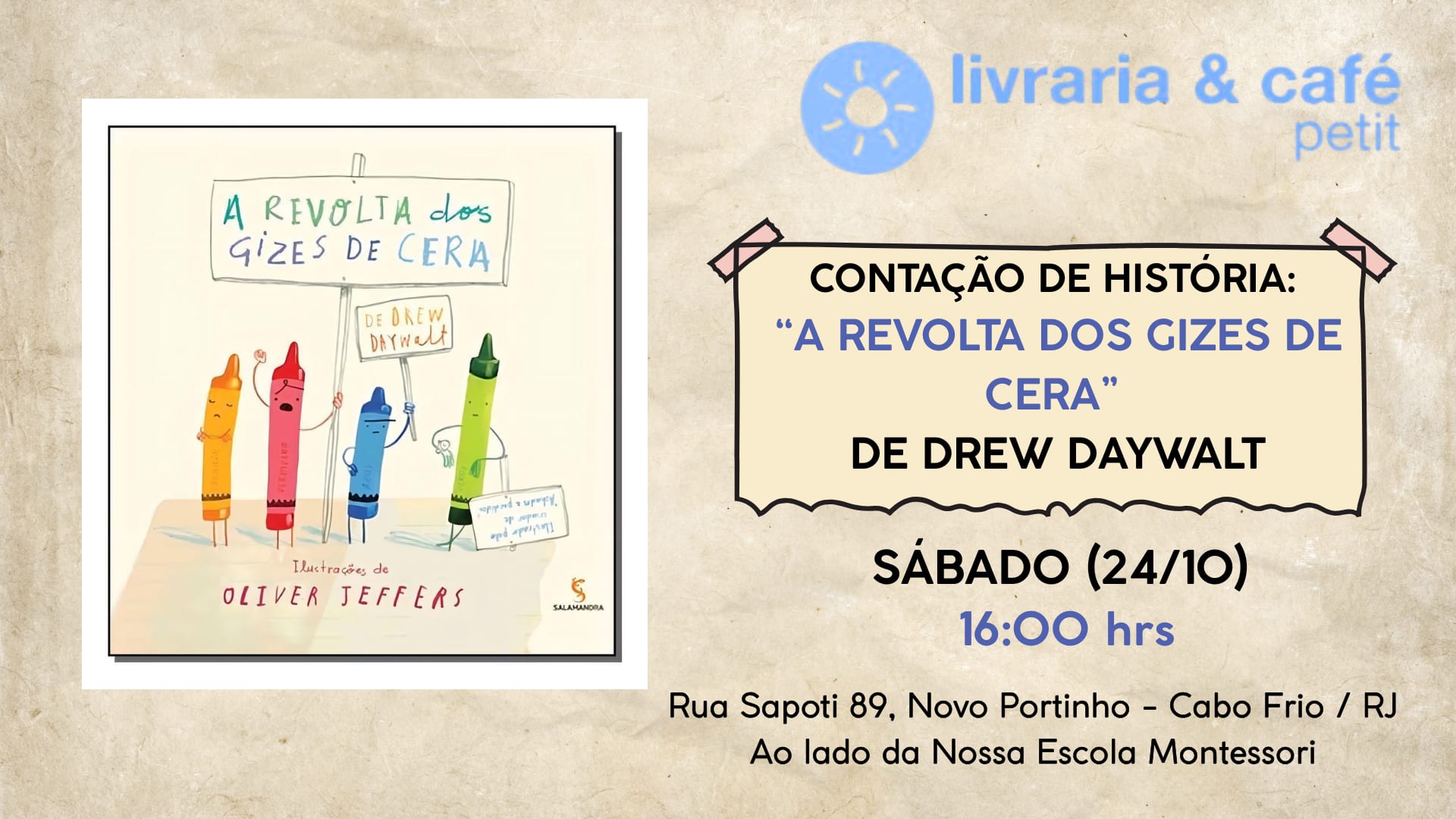 Contação De História "A Revolta Dos Gizes De Cera" 16h Cover