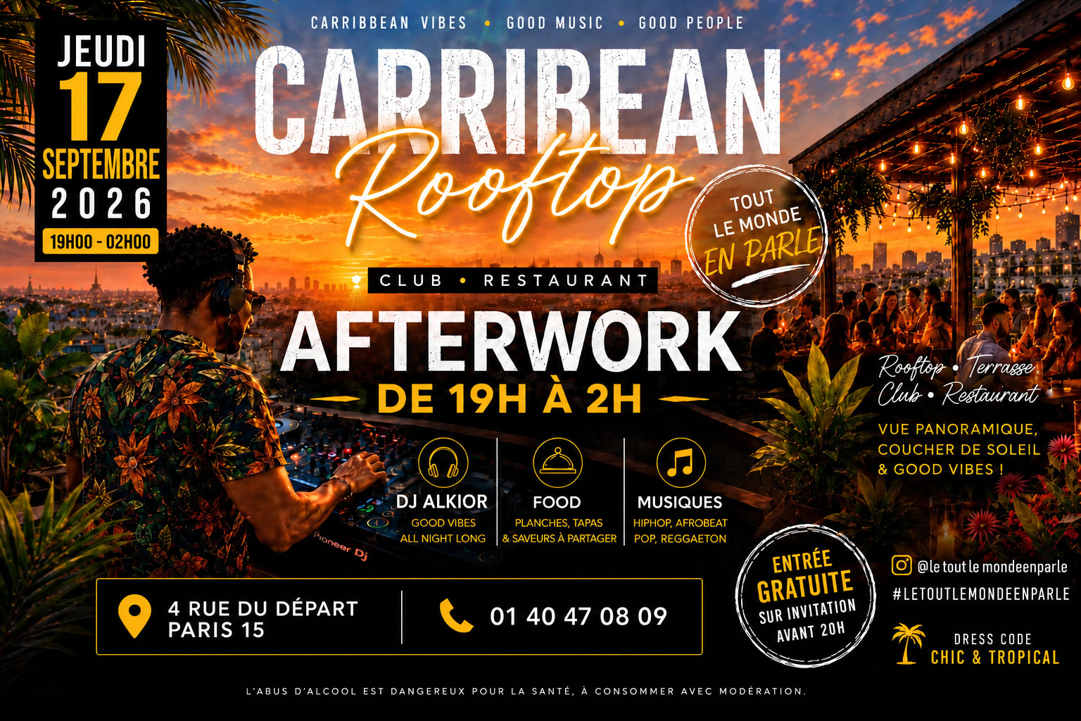 Soiree Afterwork Caribbean & Old School Club , Terr… Cover