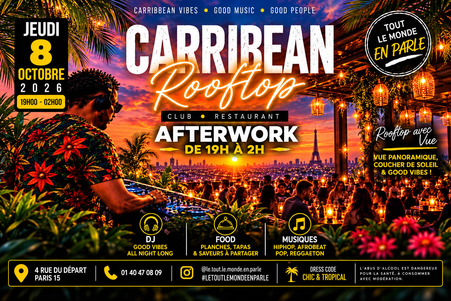 Afterwork Caribbean & Old School Club & Terrasse Cover