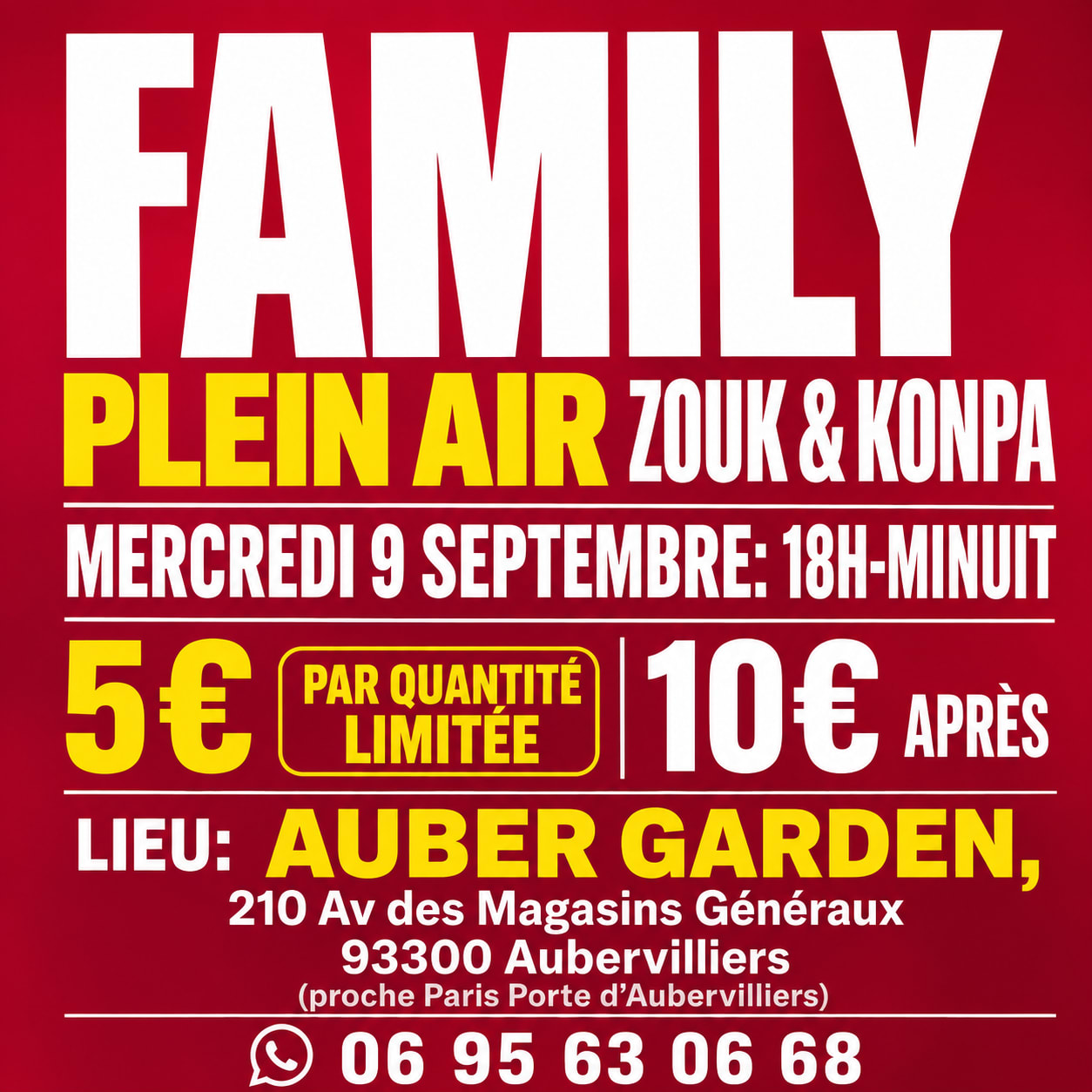Family Zouk Et Konpa: Soirée Cover