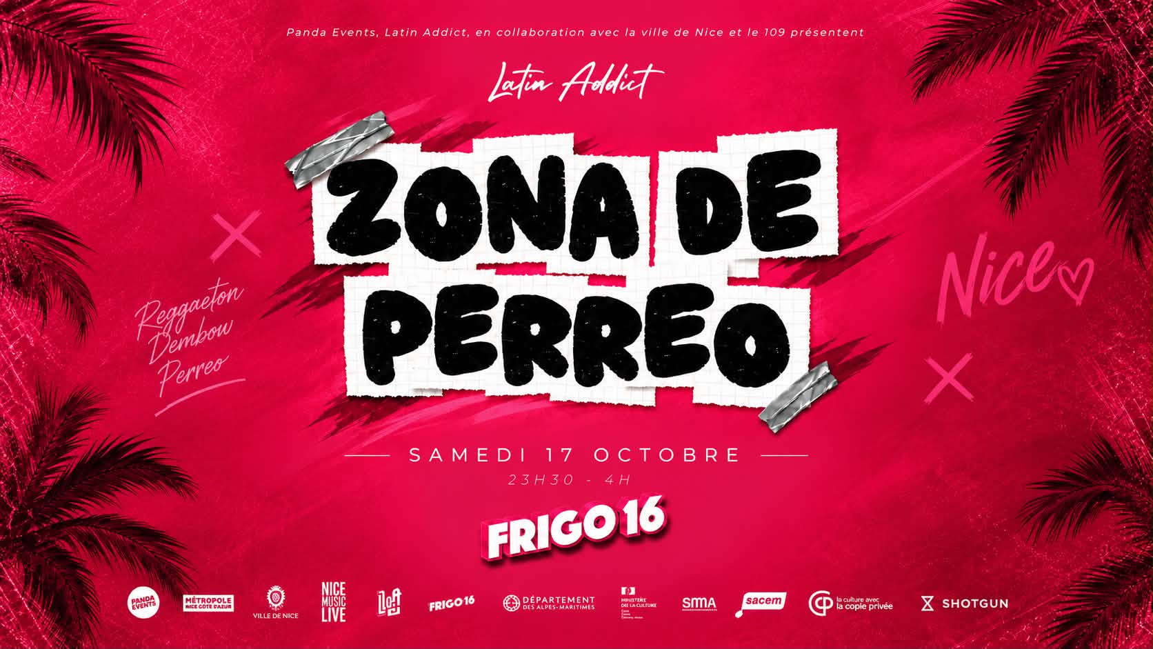 Sam 17 Octobre • Zona De Perreo • Frigo 16 Nice Cover
