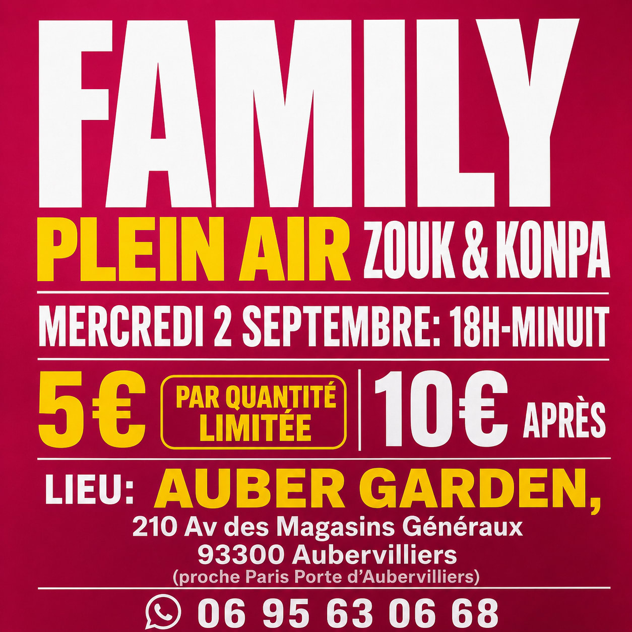 Family Zouk Et Konpa: Soirée Cover