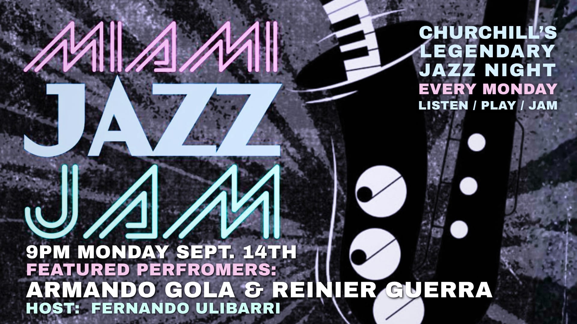 Miami Jazz Jam Every Monday Cover