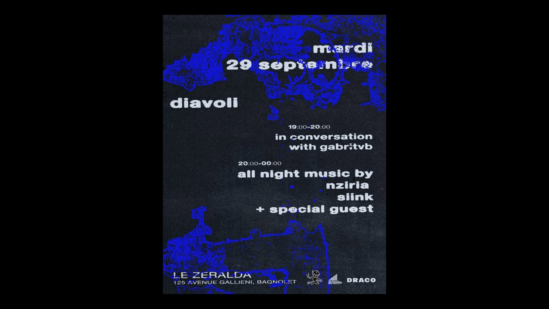 Diavoli Night : Nziria + Paul Seul + Gabritvb + Siink Cover