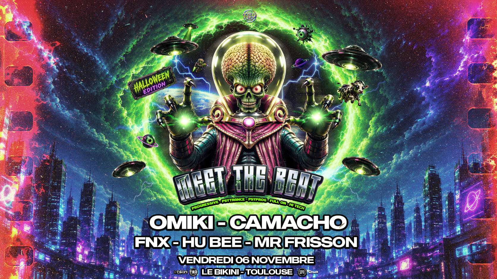 Meet The Beat W. Omiki - Camacho - Fnx - Hu Bee - Mr Frisson Cover