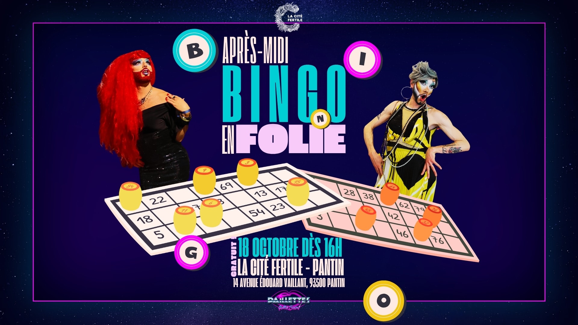 Paillettes Queer Show - Bingo Drag Cover