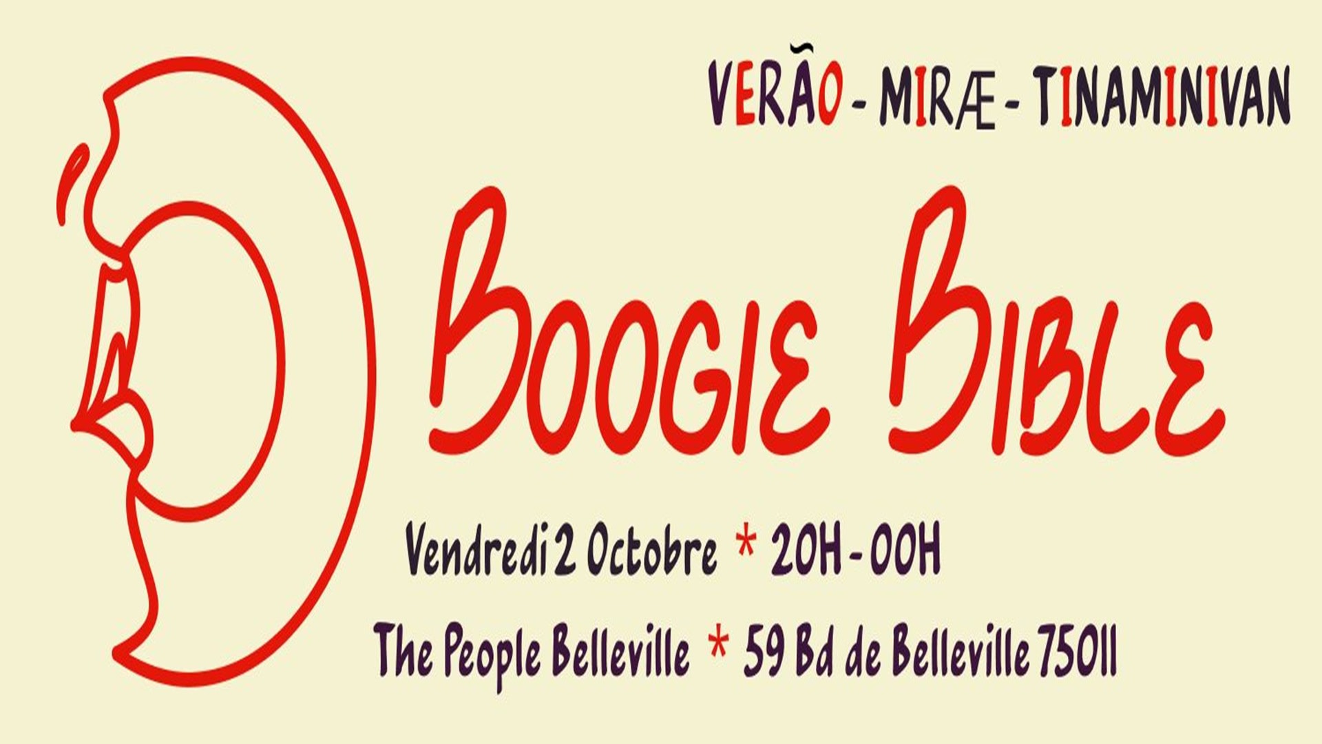 Boogie Bible Avec Miræ, Tina Minivan, Verão Cover