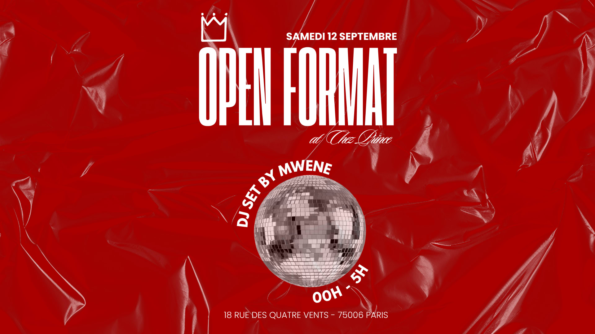 Samedi Open Format Chez Prince - Paris 6 Cover