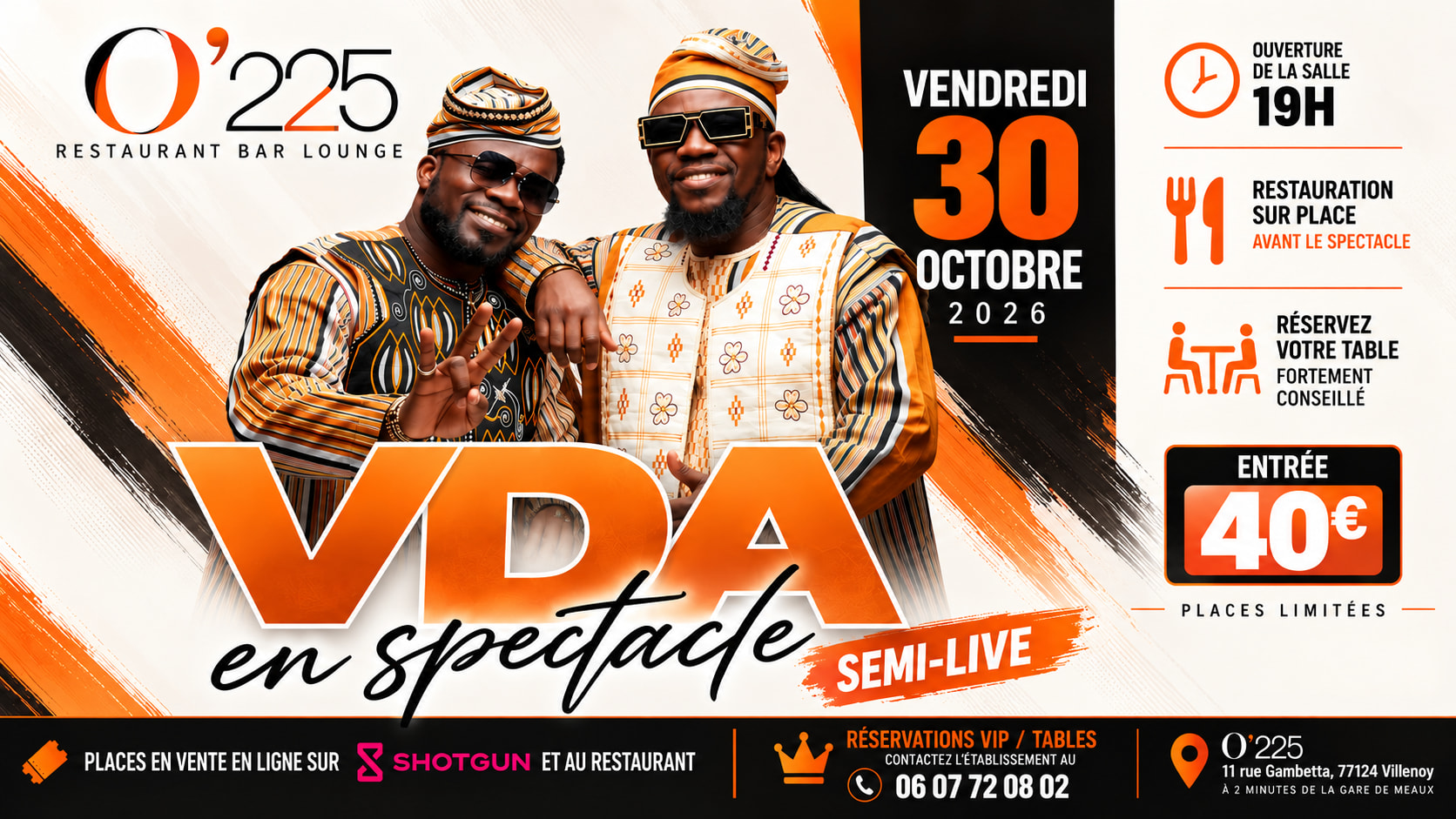 Vda – Concert Semi-Live Au O’225 Cover