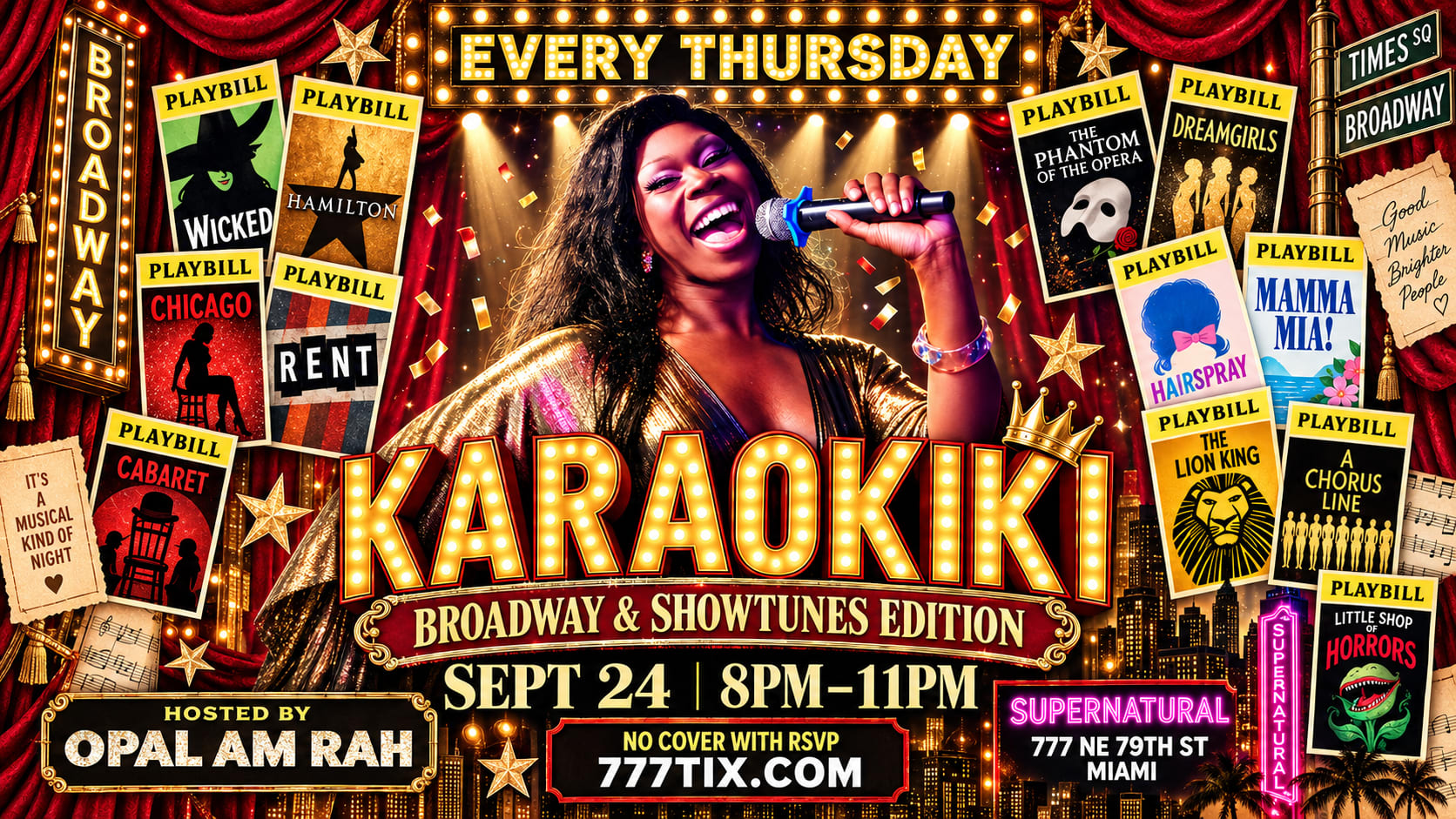 Karaokiki Happy Hour: Broadway + Showtunes Edition Cover