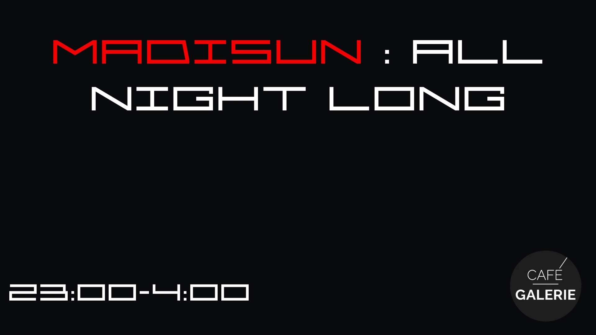 Madisun : All Night Long Cover