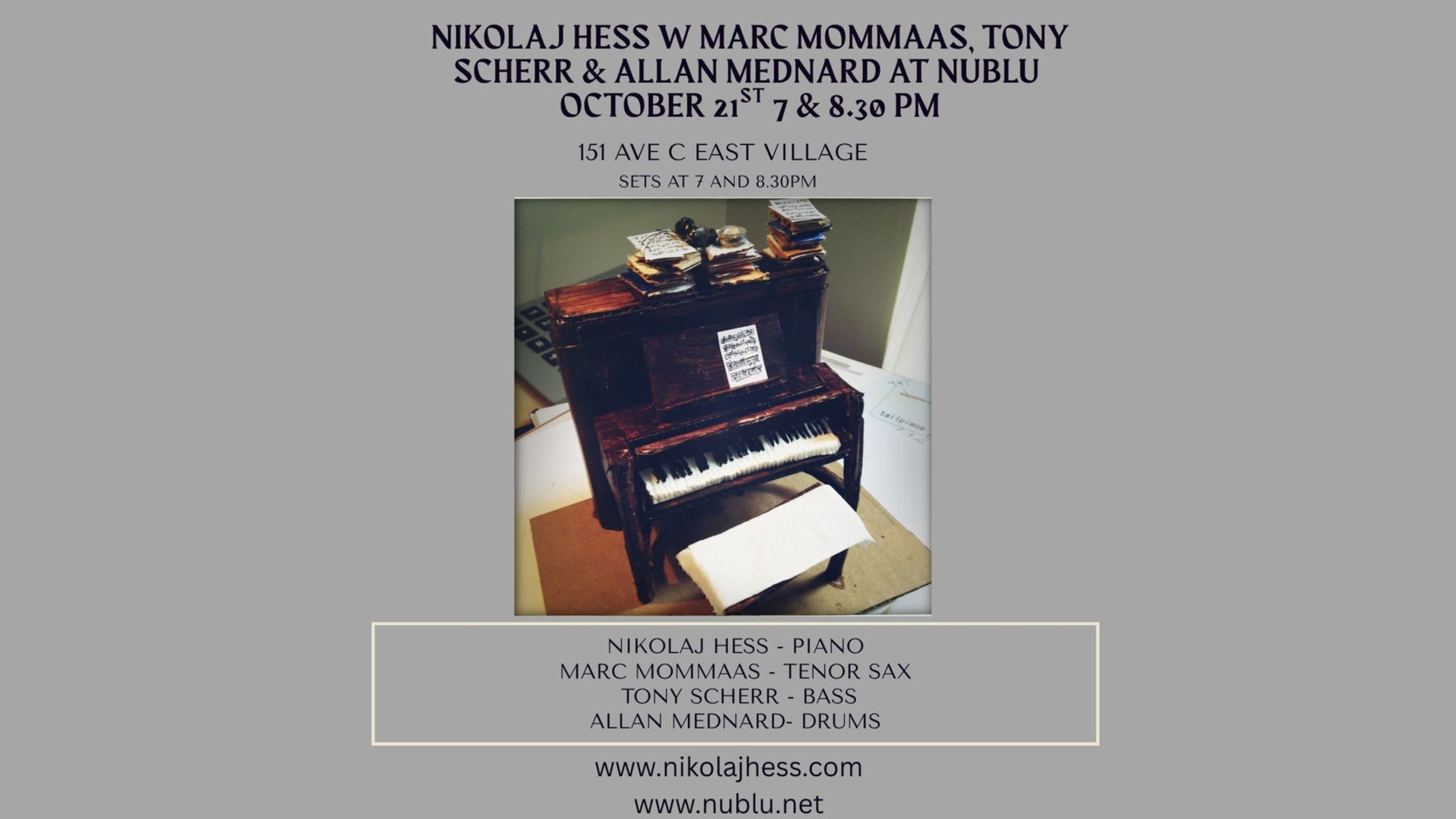 Nikolaj Hess W Marc Mommaas, Tony Scherr & Allan Medard Cover