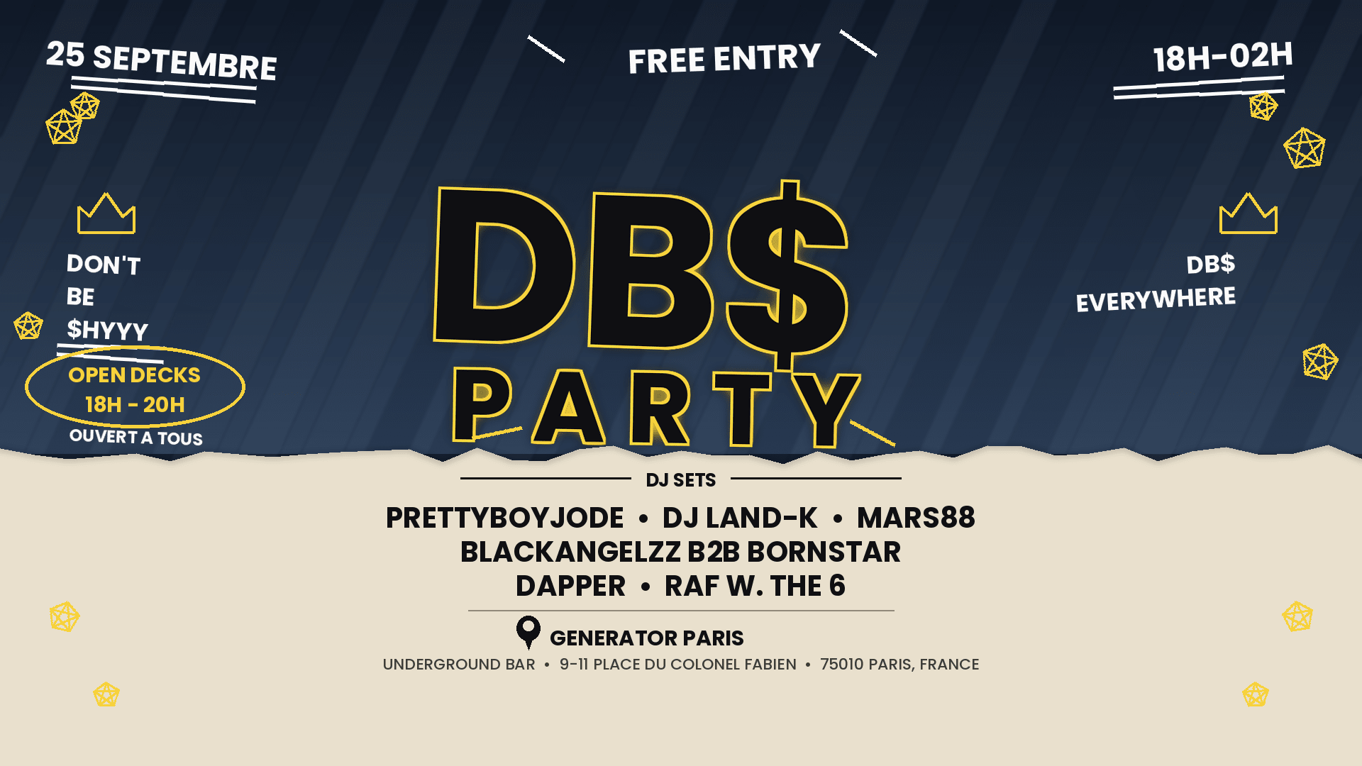 Db$ Party @ Generator Cover