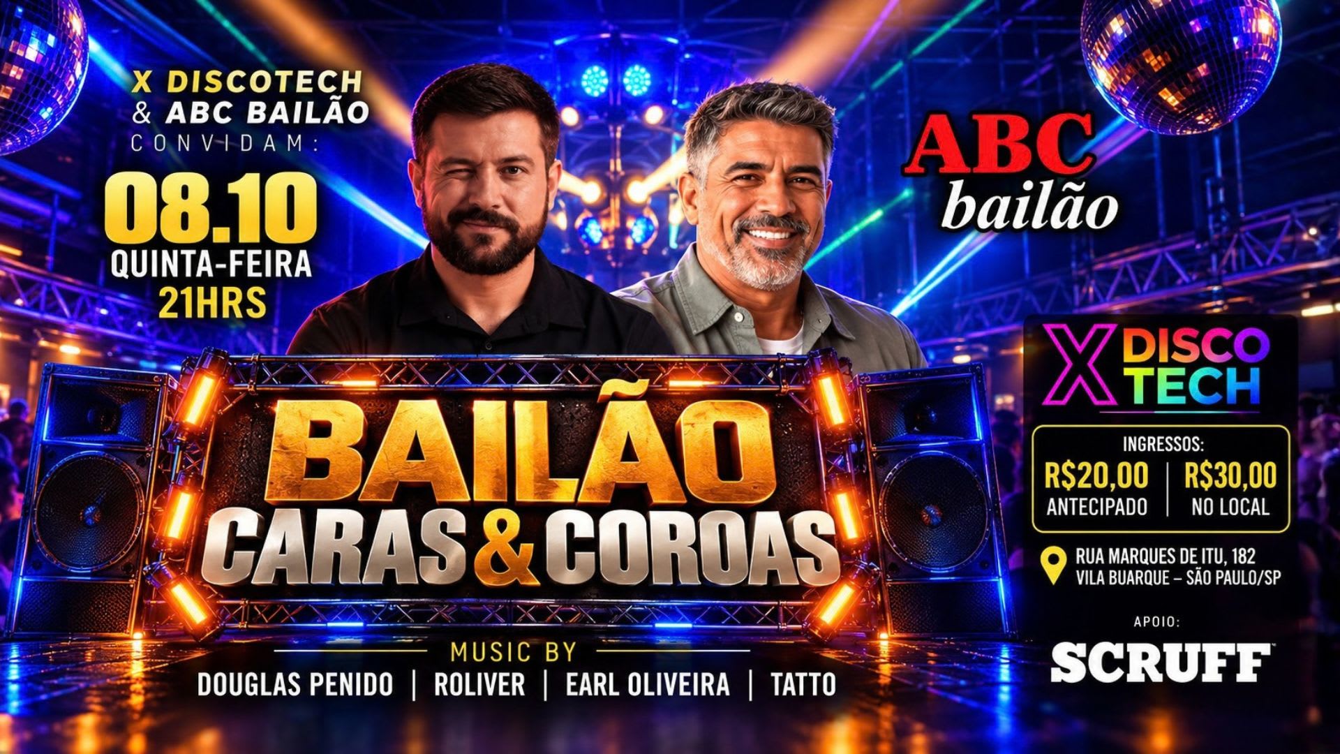X Discotech & Abc Bailão Apresentam: Bailão Caras & Coroas Cover