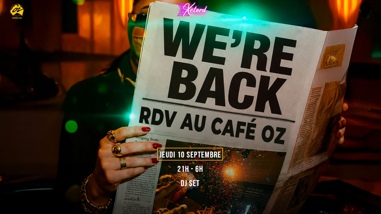 We Are Back - Cafe Oz Cover