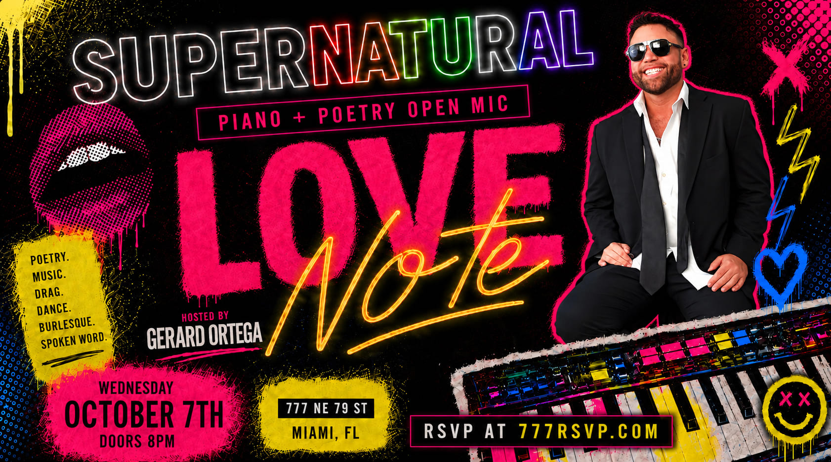 Love Note: Piano + Poetry Open Mic Cover