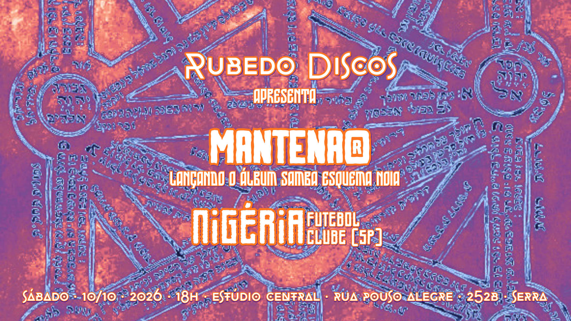 Rubedo Discos Apresenta Mantena® + Nigéria Futebol Clube Cover