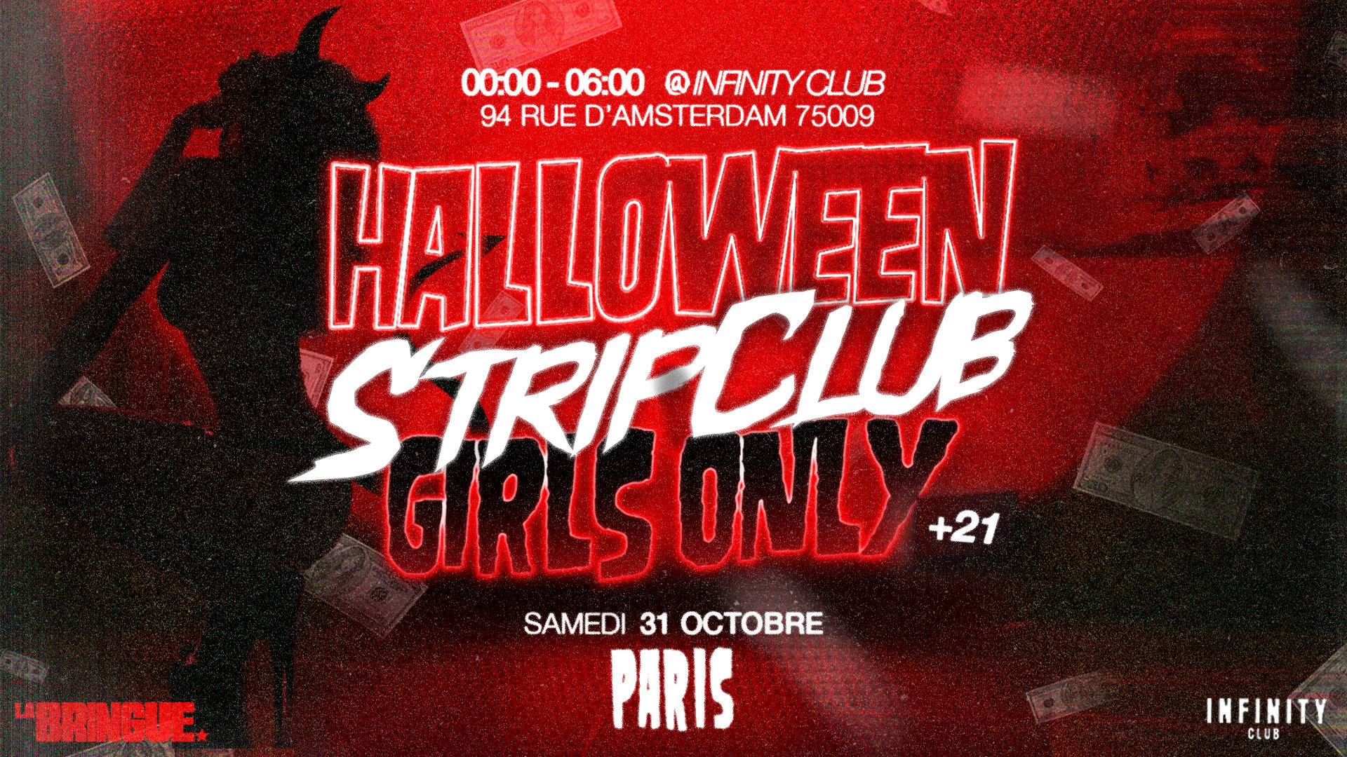 La Bringue - Halloween Stripclub Girls Only - Paris Cover