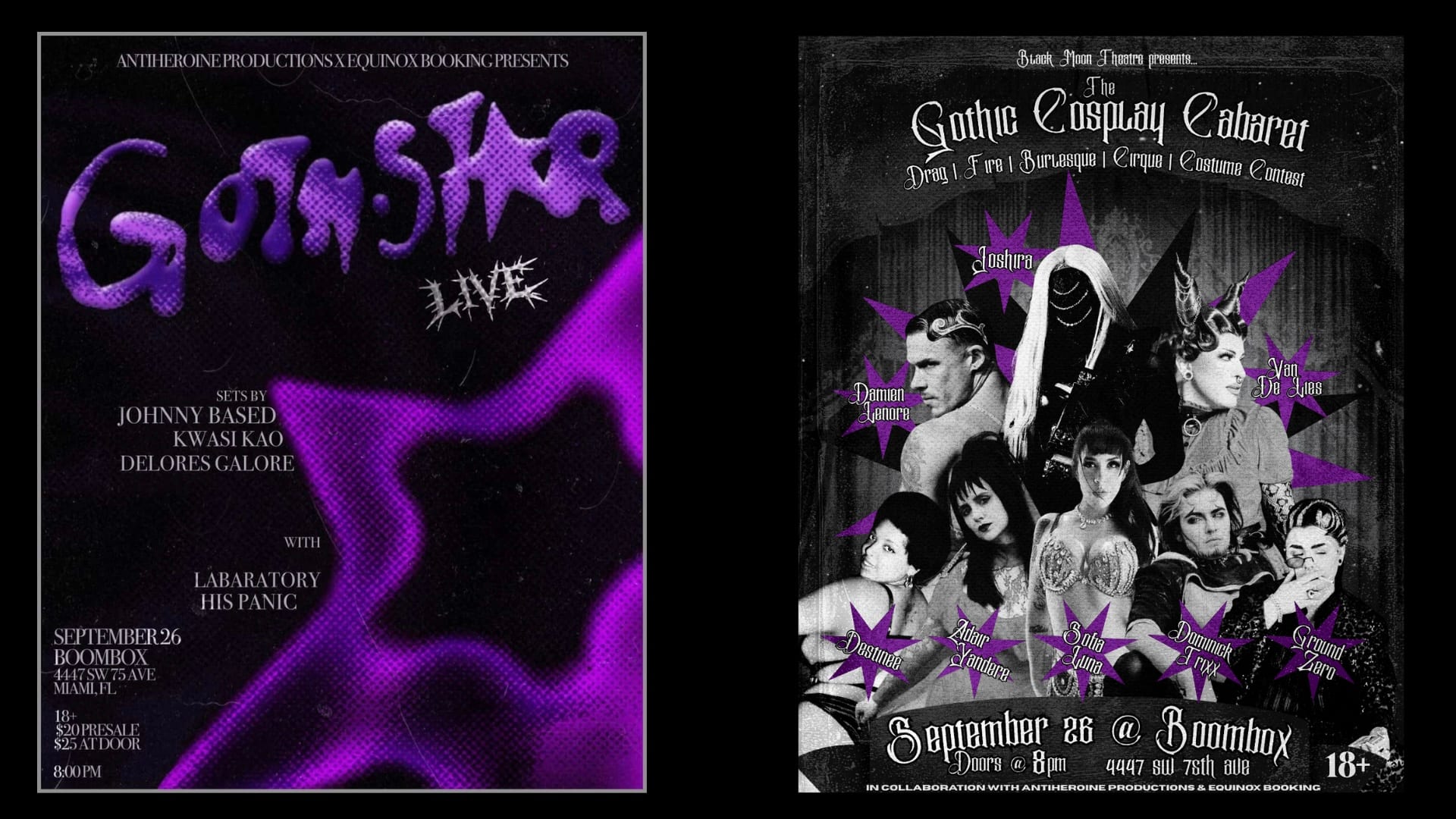 Gothstar Tour X Gothic Cabaret / Johnny Based, Kwasi Kao Cover