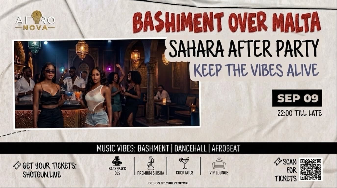 Bashment Over Malta Sahara After Party Cover