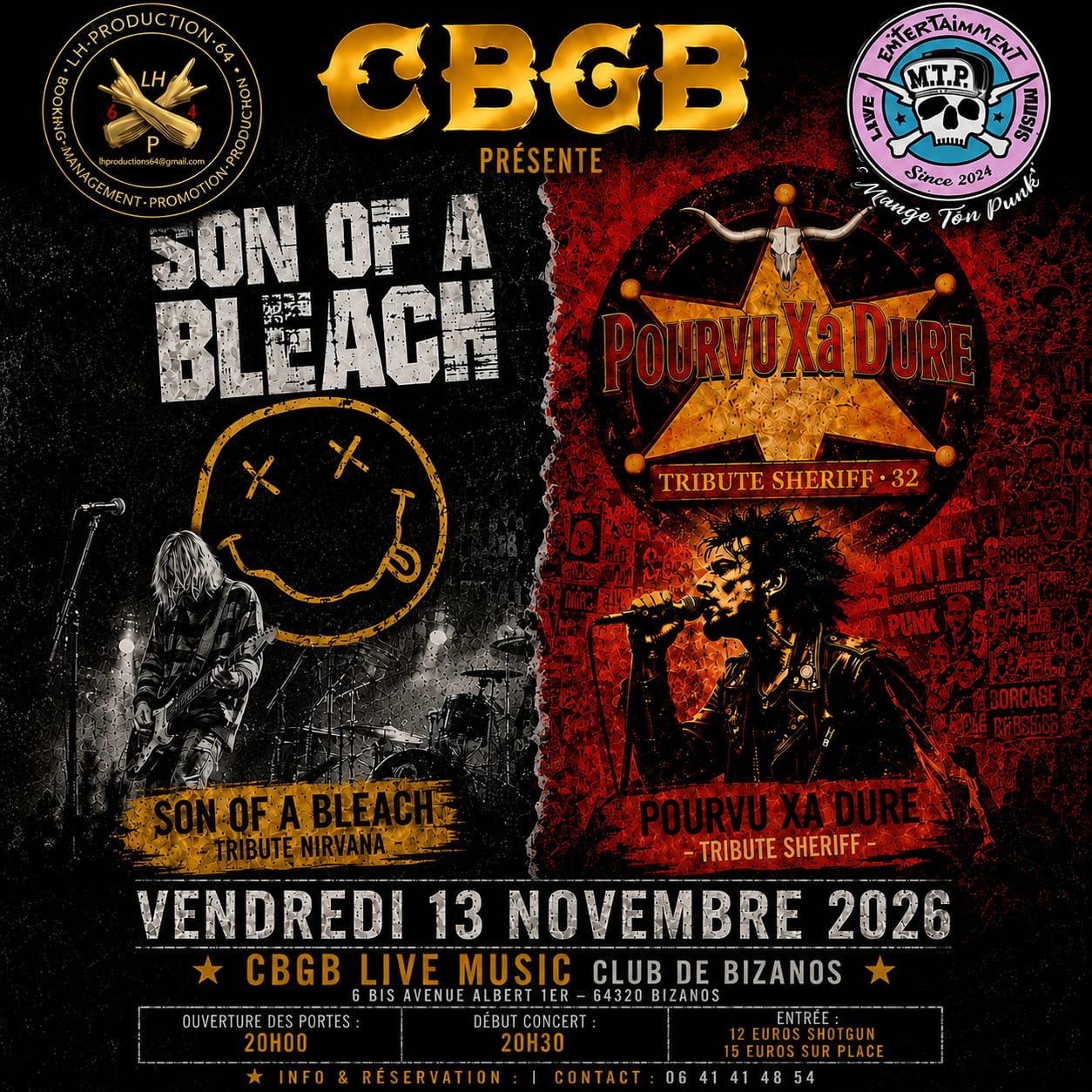 Concert Tribute Aux Sheriff Et À Nirvana Cover