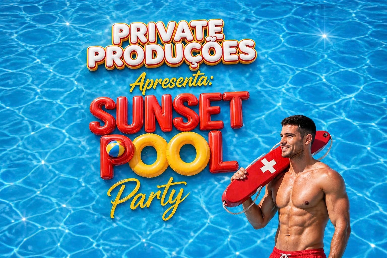 Sunset Pool Party Cover