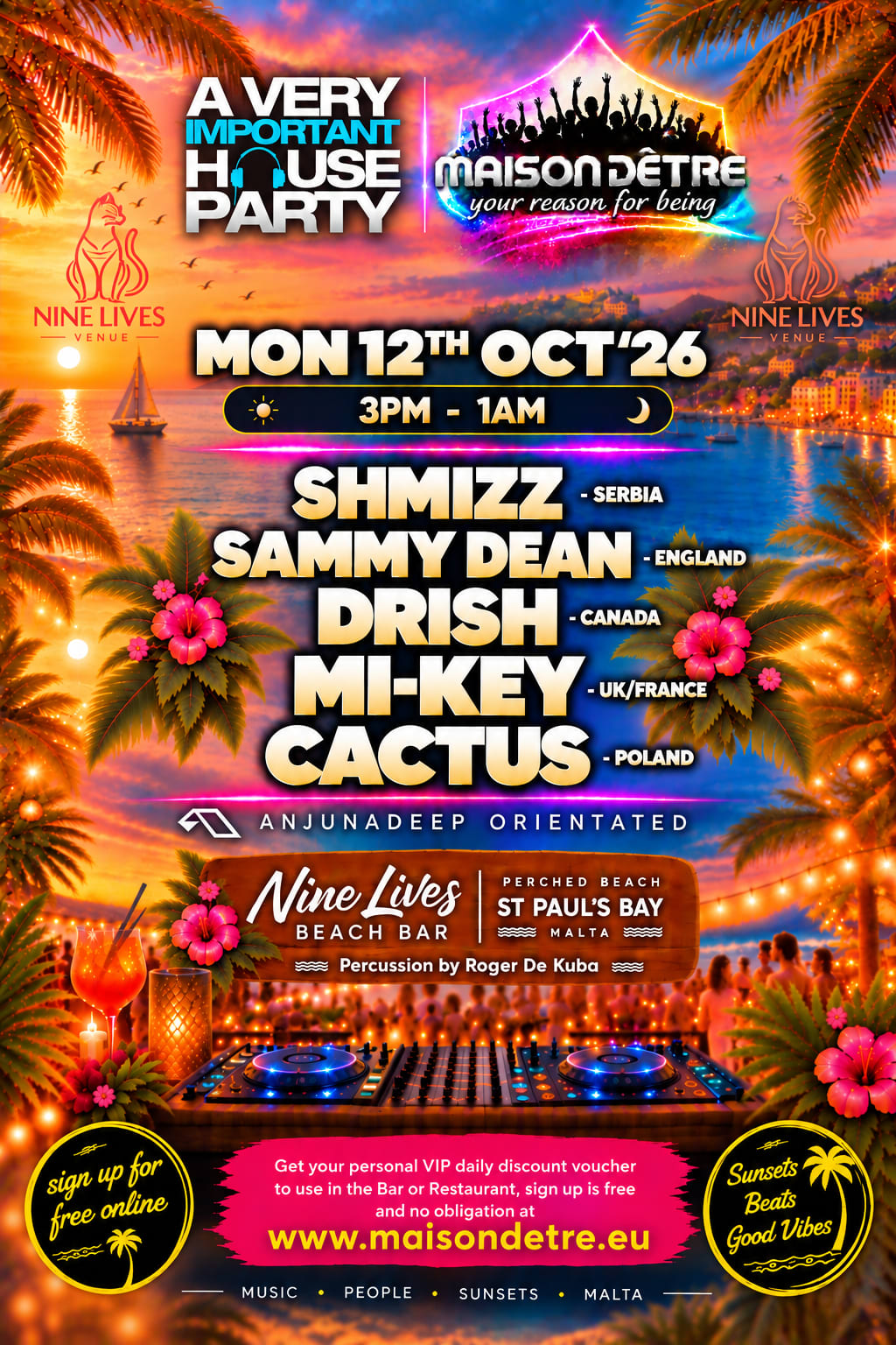 Maison D'etre & Avihp Anjunadeep After Party - Monday 12th Cover
