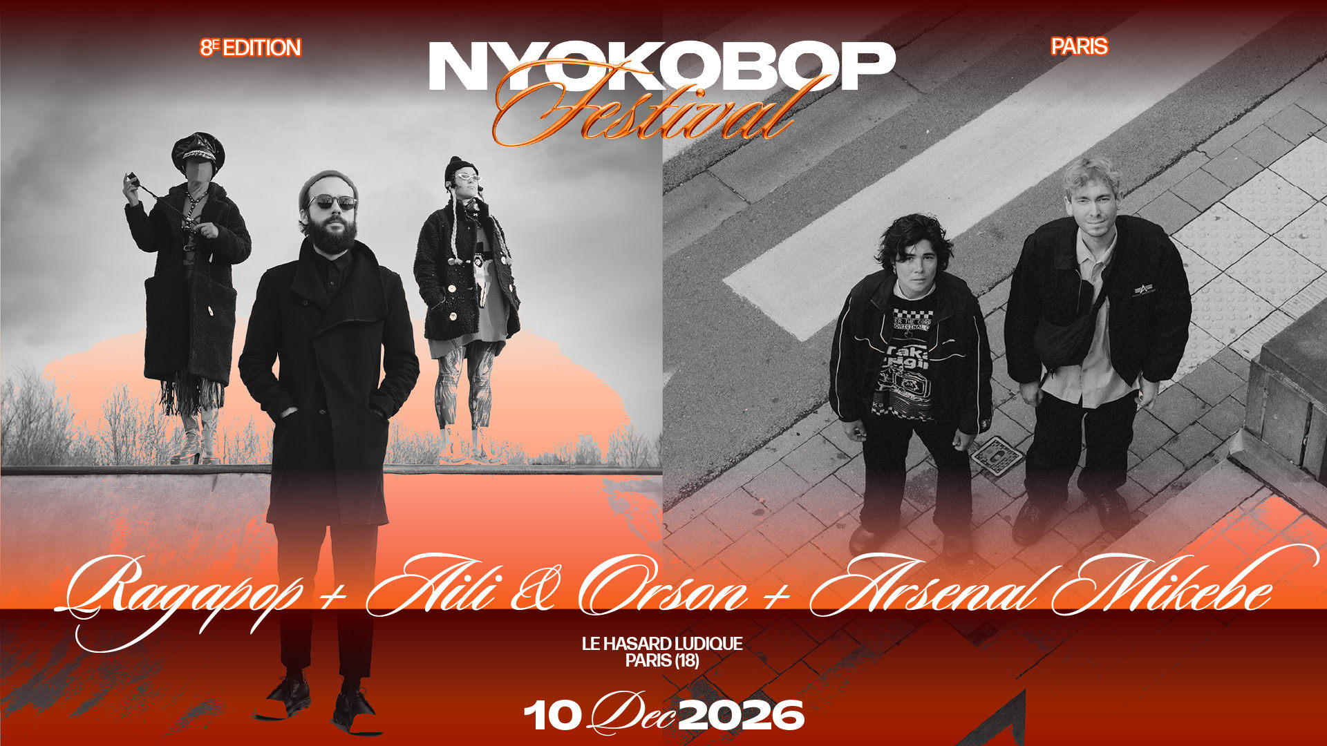 Ragapop + Aili & Orson + Arsenal Mikebe | Nyokobop Festival Cover