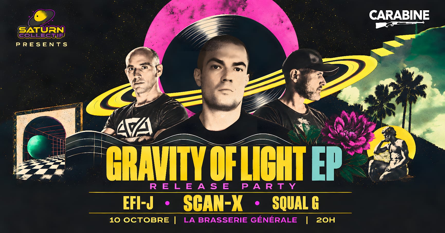 Saturn - Release Party • Scan-X • Efi-J • Squal-G • Carabine Cover