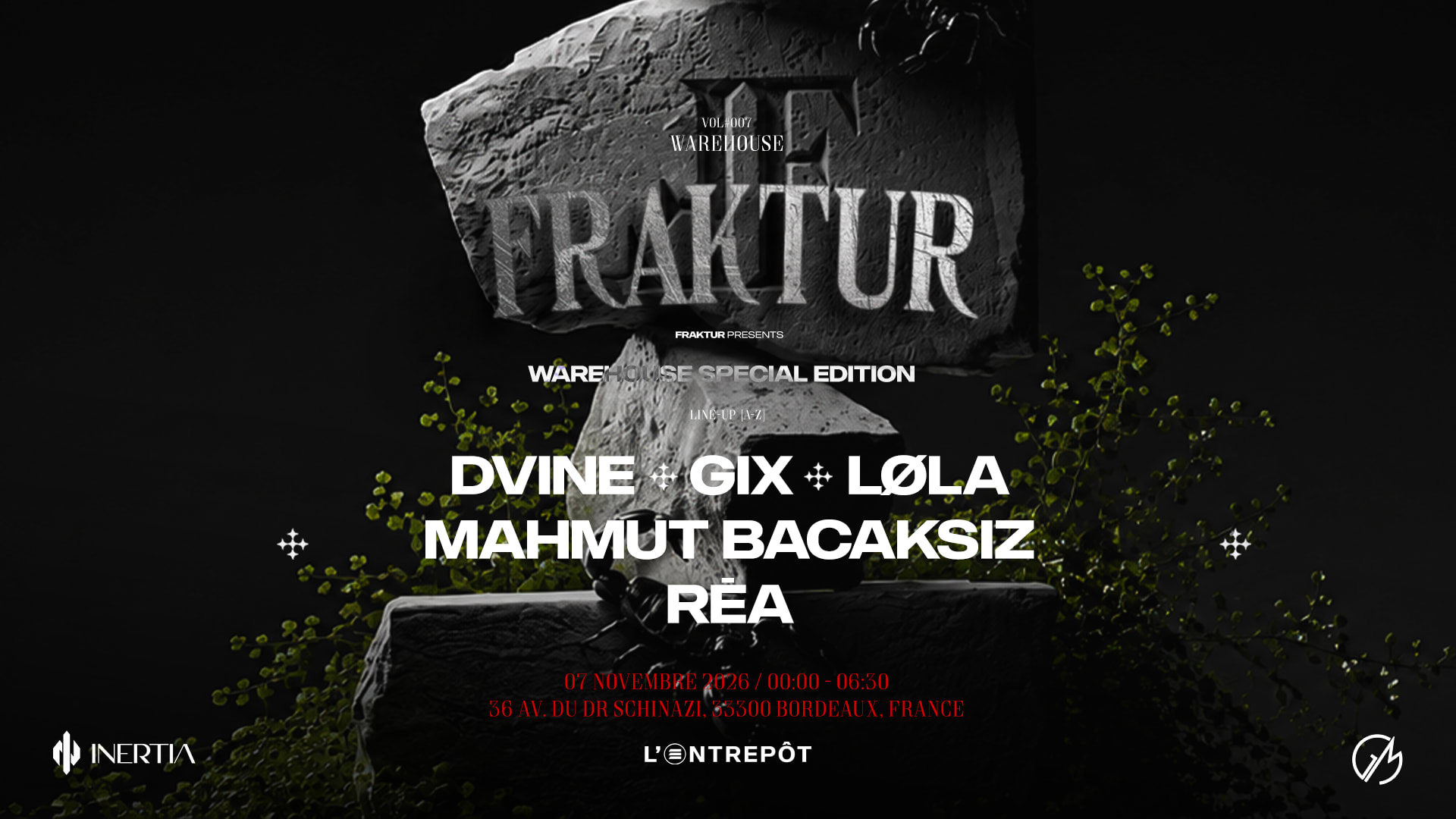 Fraktur W/ Mahmut Bacaksiz / Dvine / Gix / Løla / Rea Cover