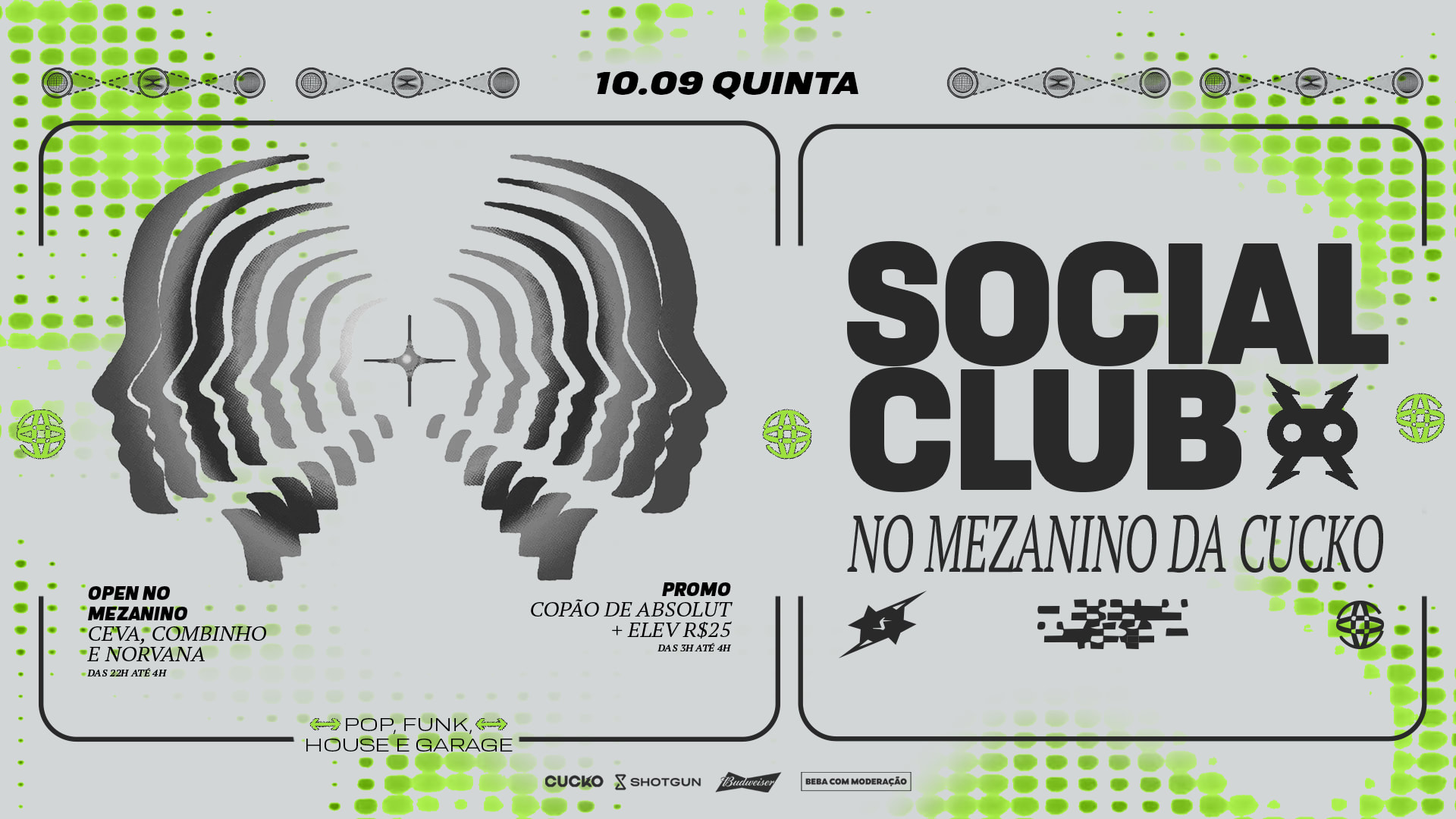 Social Club 10.09 :: Open Mezanino Pop, Funk, House & Garage Cover