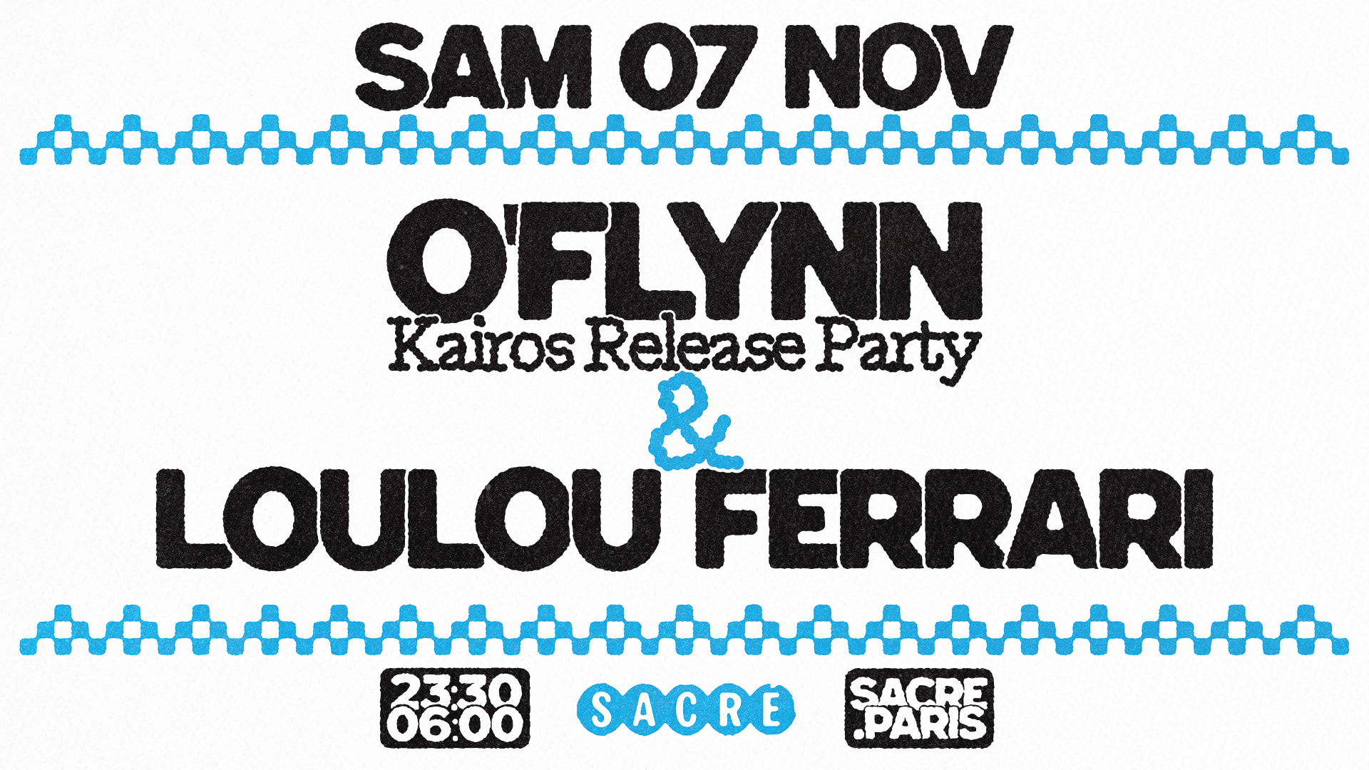 Sacré Présente : O’Flynn "Kairos" Release & Loulou Ferrari Cover