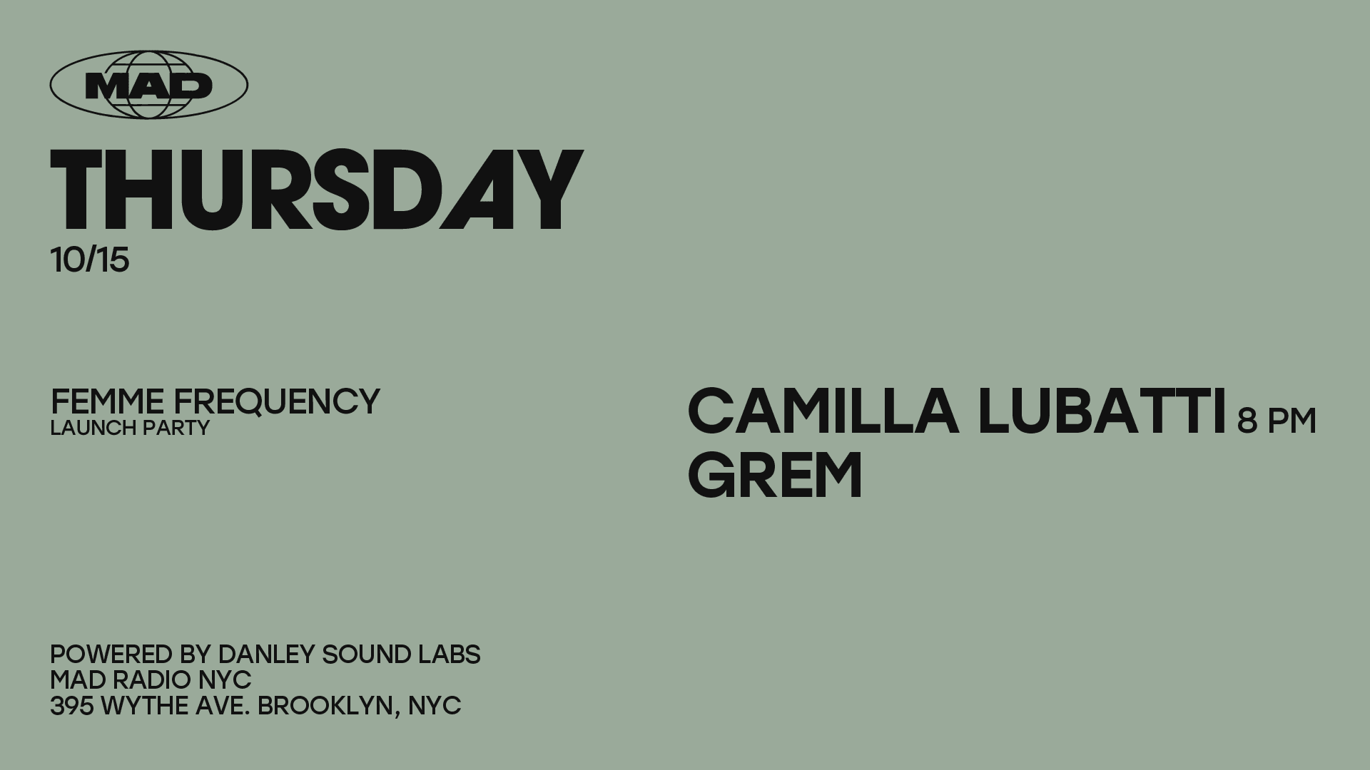 Femme Frequency [Launch Party]: Camilla Lubatti / Grem Cover