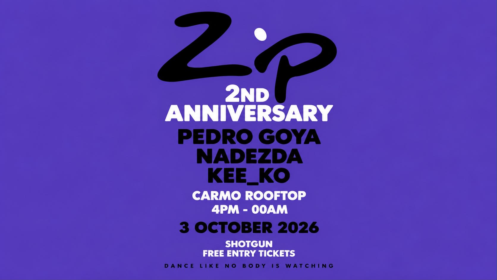 Zip Records 2 Anniversary At Carmo Rooftop Cover