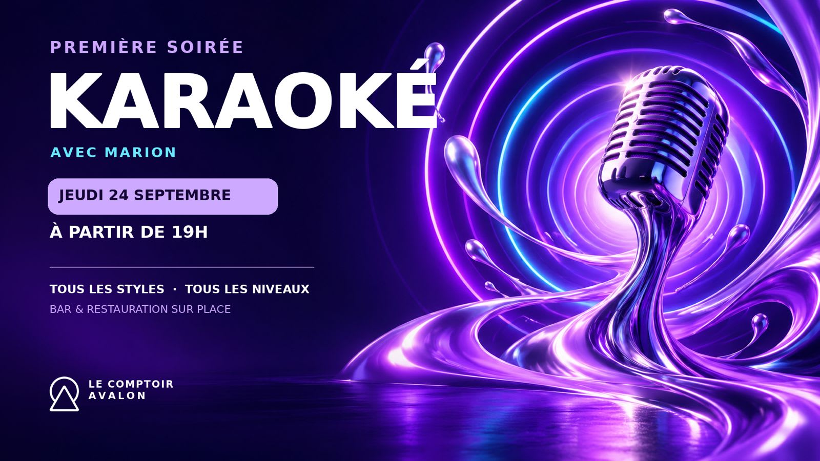 Karaoké Night Au Comptoir Avalon Cover