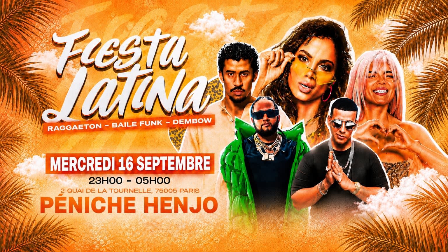 La Peniche "Fiesta Latina" - Mercredi 16 Septembre 2026 Cover