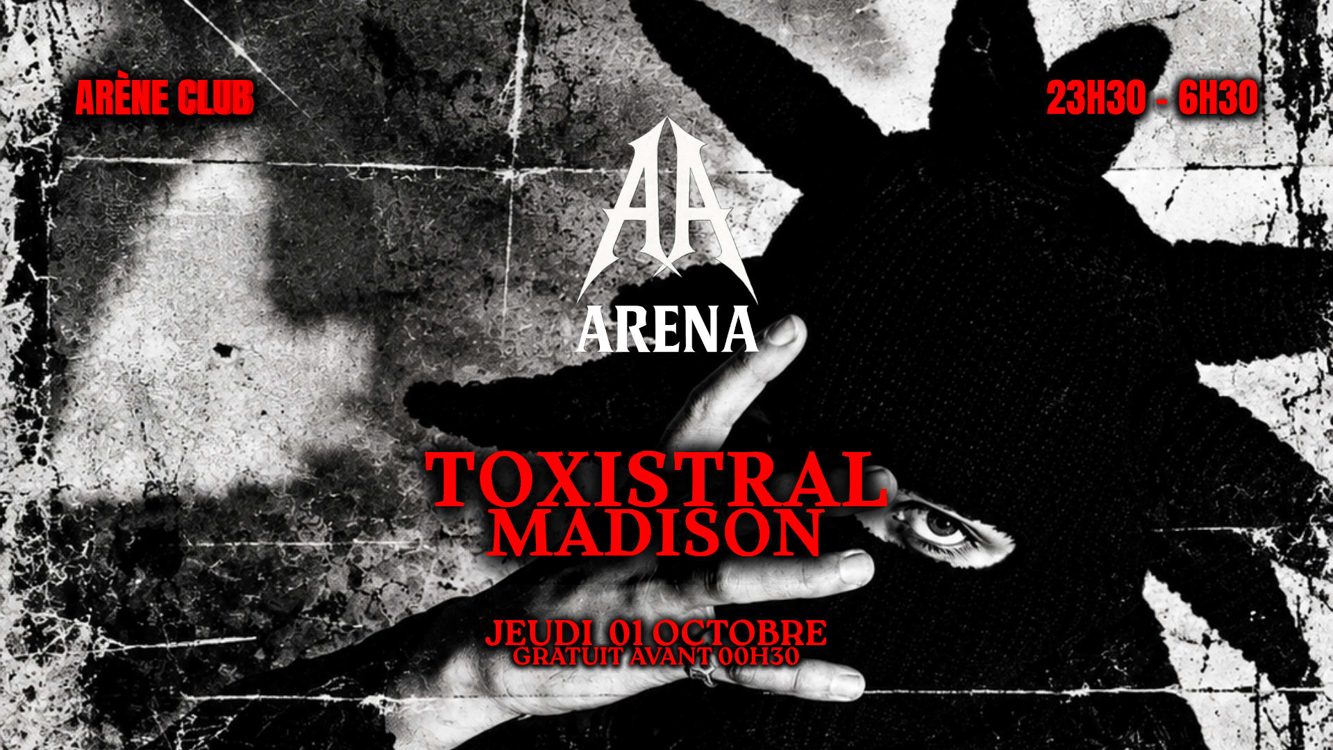 Jeudi Techno Arena : Toxistral X Madison Cover
