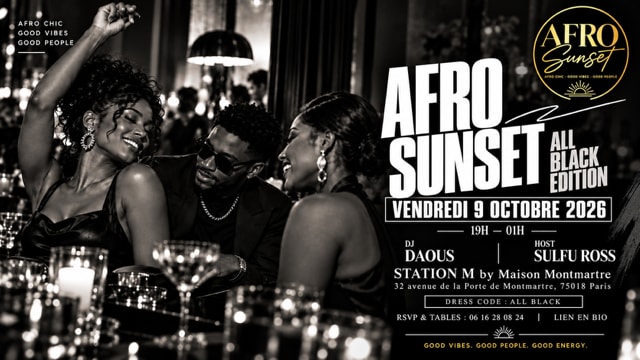 Afro Sunset Paris — All Black Edition 🖤 Cover