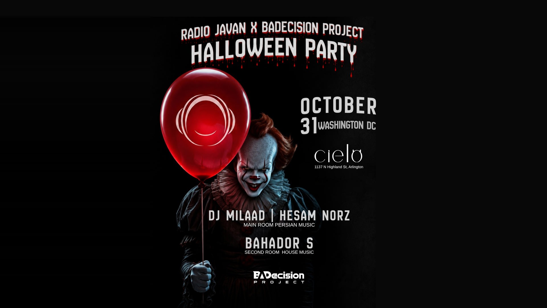 Radio Javan X Badecision Halloween At Cielo Cover