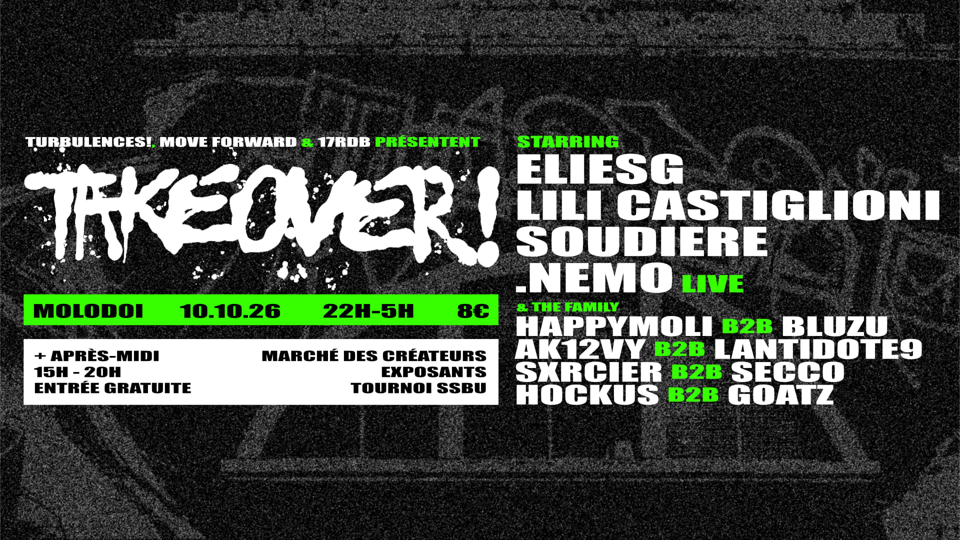 Takeover! : Turbulences! X Moveforward X 17rdb Cover